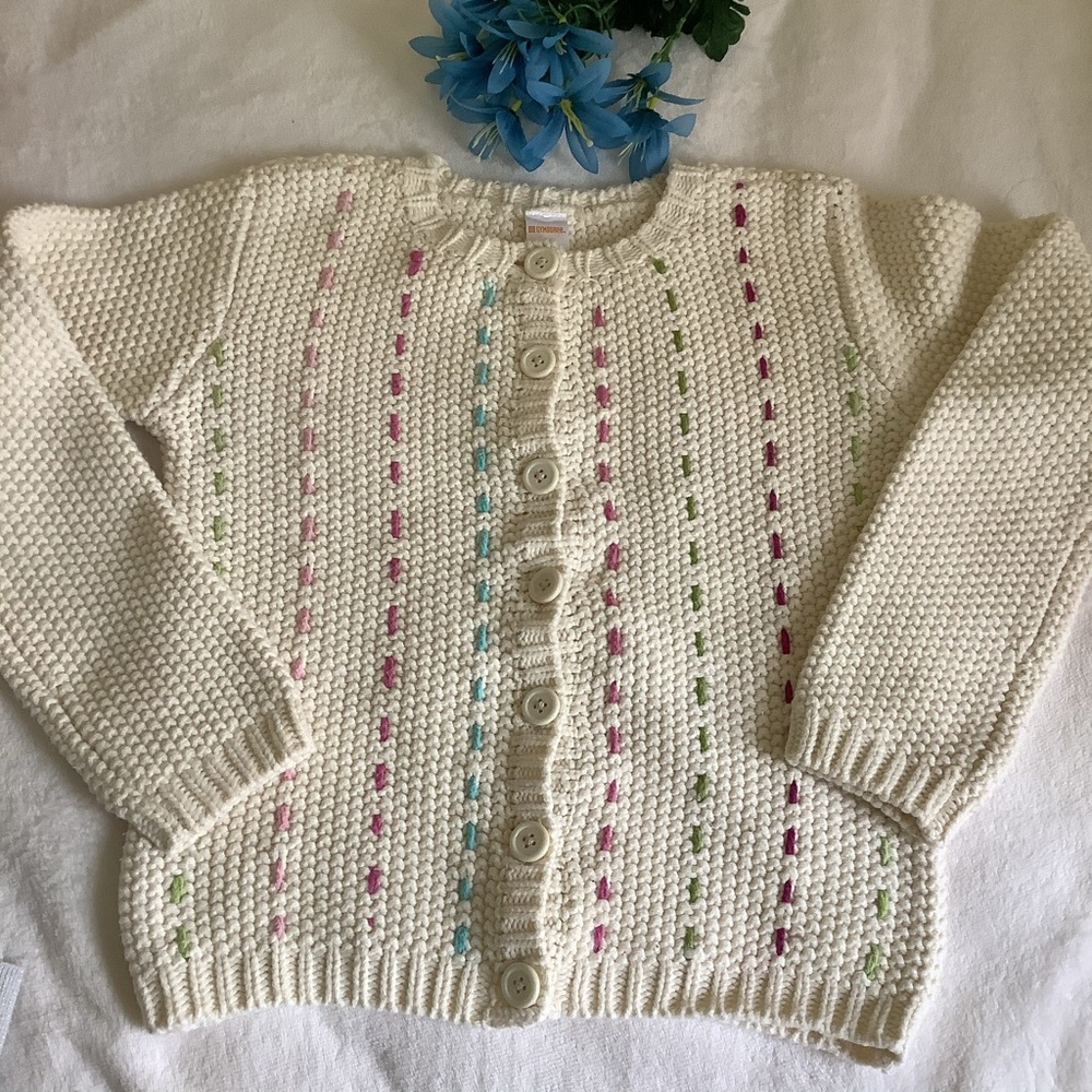 Cream Knit Sweater (Youth 12) - Picture 4 of 13